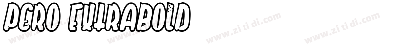 Pero ExtraBold字体转换